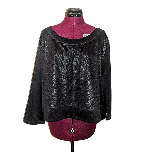 Sophie Theallet For Livi Active Womens Sweatshirt Black Size 22/24 Crop - Picture 1 of 5